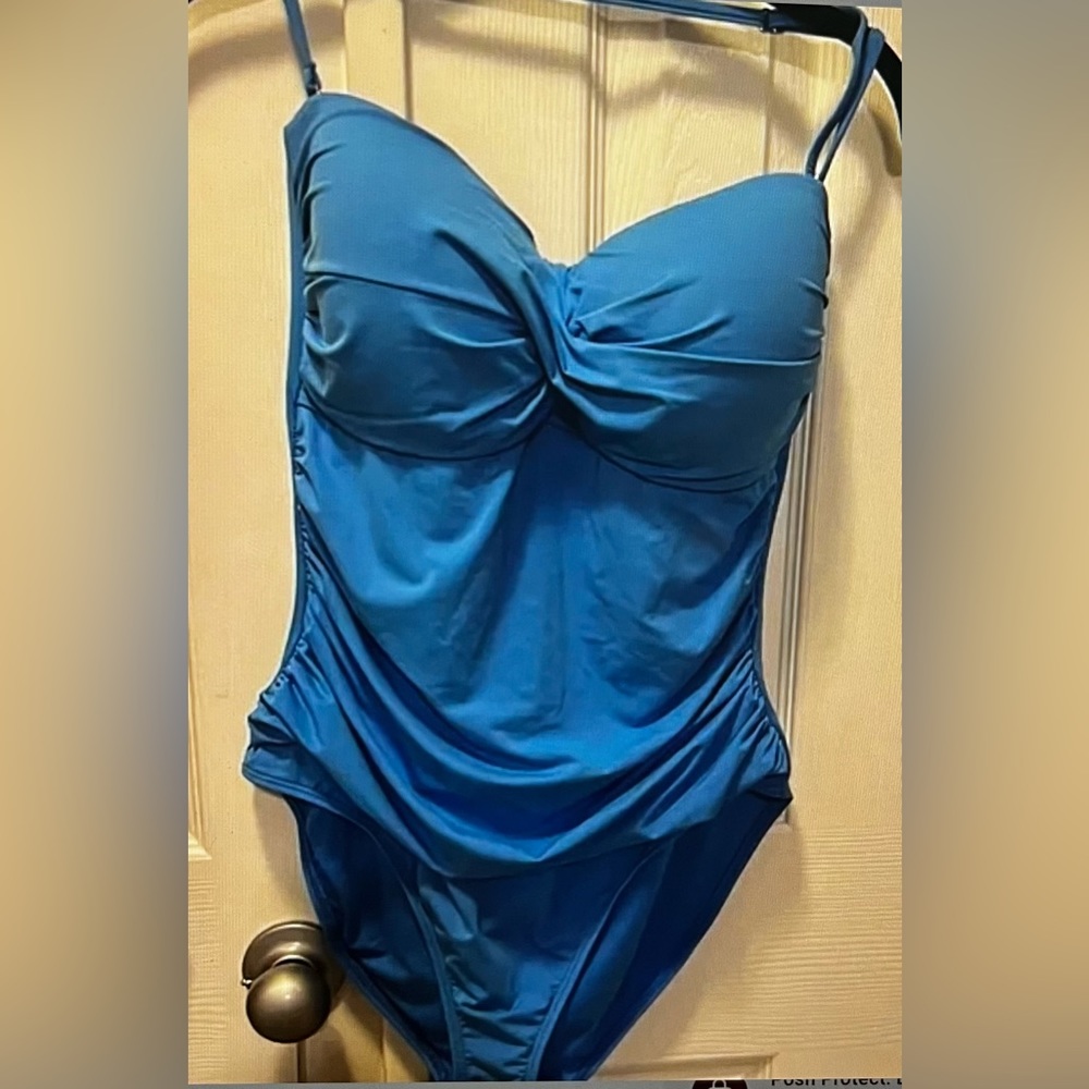 Anne Cole Bandeau Swimsuit w/ removable strap